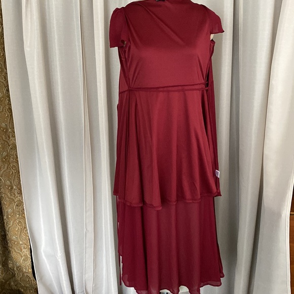 Burgundy wrap dress - Picture 13 of 14